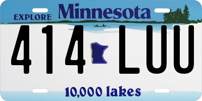 MN license plate 414LUU