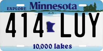 MN license plate 414LUY