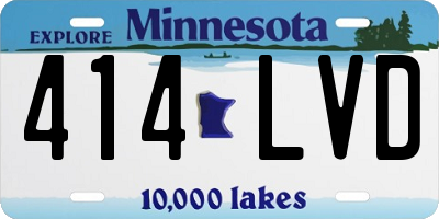 MN license plate 414LVD