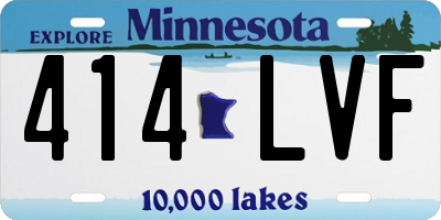 MN license plate 414LVF