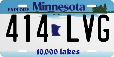 MN license plate 414LVG