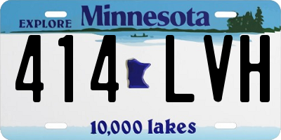 MN license plate 414LVH
