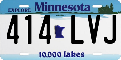 MN license plate 414LVJ
