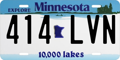 MN license plate 414LVN