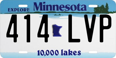 MN license plate 414LVP