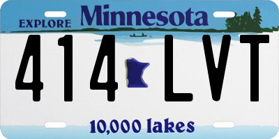 MN license plate 414LVT