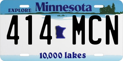MN license plate 414MCN