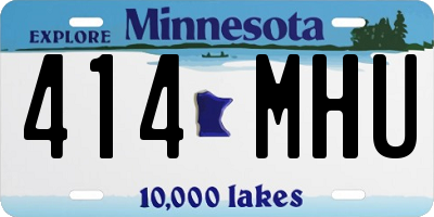 MN license plate 414MHU