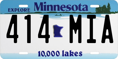 MN license plate 414MIA