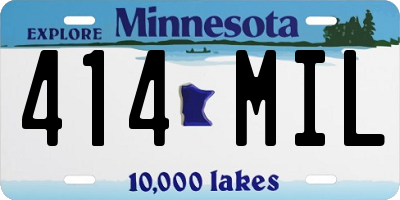 MN license plate 414MIL