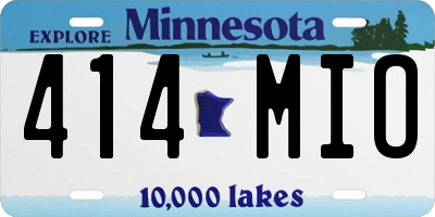 MN license plate 414MIO