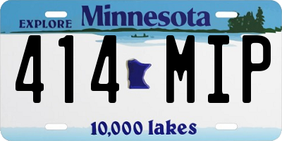 MN license plate 414MIP