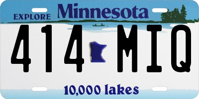 MN license plate 414MIQ