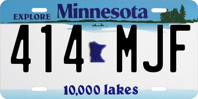 MN license plate 414MJF
