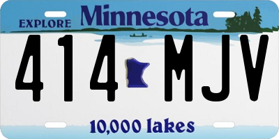 MN license plate 414MJV