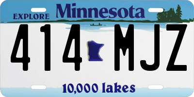 MN license plate 414MJZ