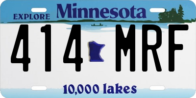MN license plate 414MRF