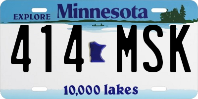 MN license plate 414MSK