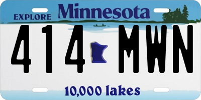 MN license plate 414MWN