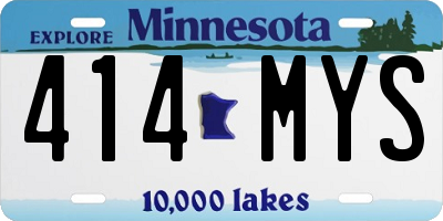 MN license plate 414MYS