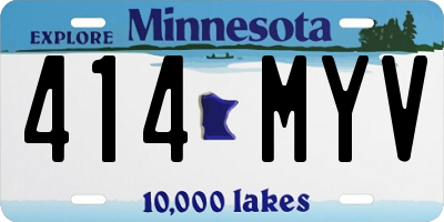 MN license plate 414MYV