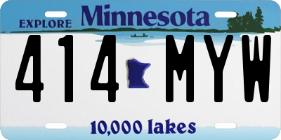 MN license plate 414MYW