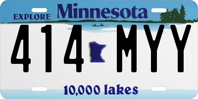 MN license plate 414MYY