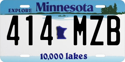 MN license plate 414MZB