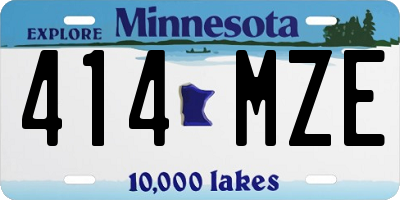 MN license plate 414MZE
