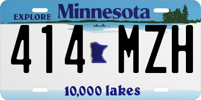 MN license plate 414MZH
