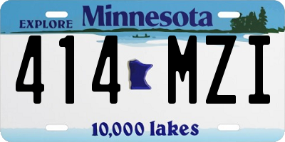 MN license plate 414MZI