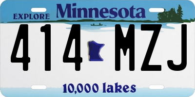 MN license plate 414MZJ