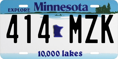 MN license plate 414MZK