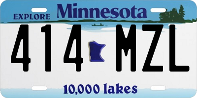 MN license plate 414MZL