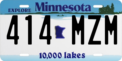 MN license plate 414MZM