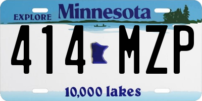 MN license plate 414MZP