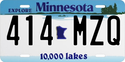 MN license plate 414MZQ