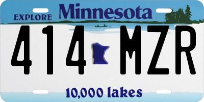 MN license plate 414MZR