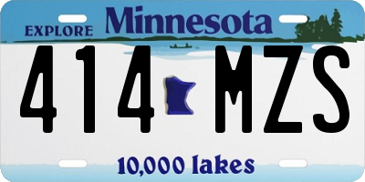 MN license plate 414MZS