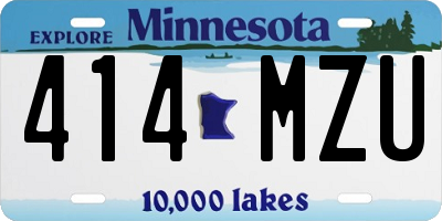 MN license plate 414MZU