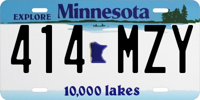 MN license plate 414MZY