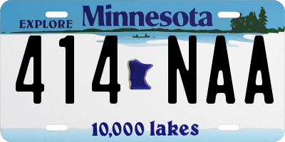 MN license plate 414NAA