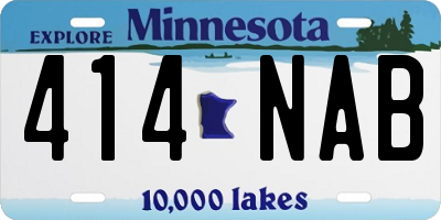 MN license plate 414NAB