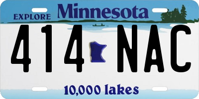 MN license plate 414NAC