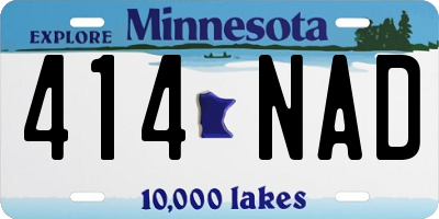 MN license plate 414NAD