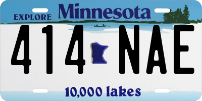 MN license plate 414NAE