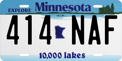 MN license plate 414NAF