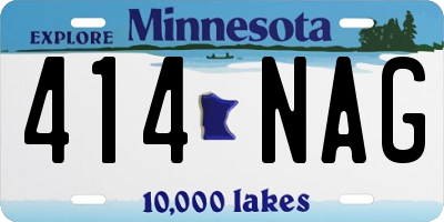 MN license plate 414NAG