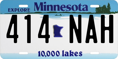 MN license plate 414NAH