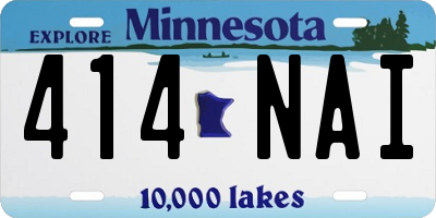 MN license plate 414NAI